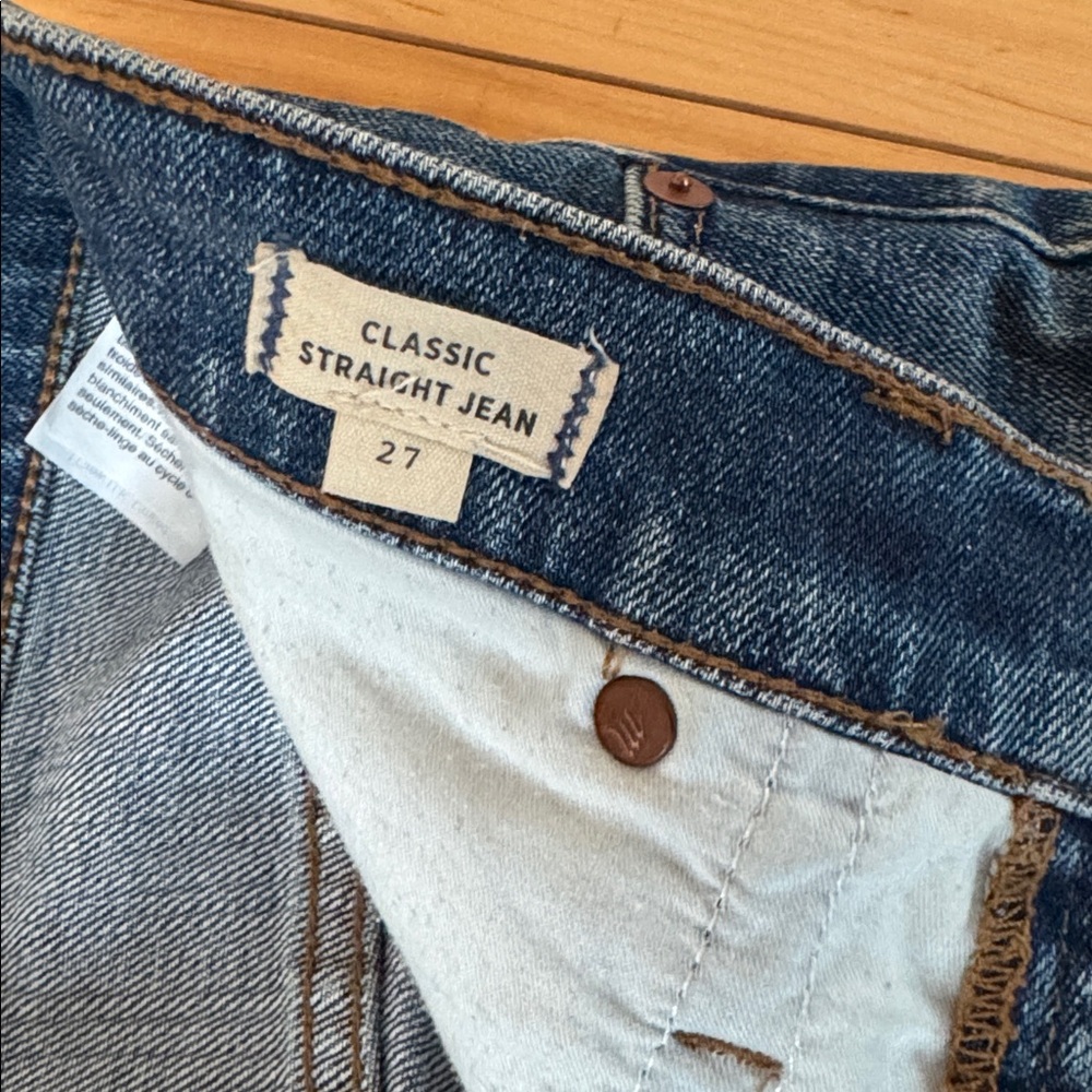 Madewell Classic Straight Jeans in Ives Wash: Selvedge - Picture 5 of 6
